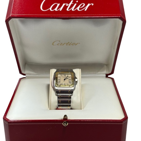 💯% AUTHENTIC Cartier Santos De Cartier Men's Luxury Watch Excellent EUC - Picture 3 of 11